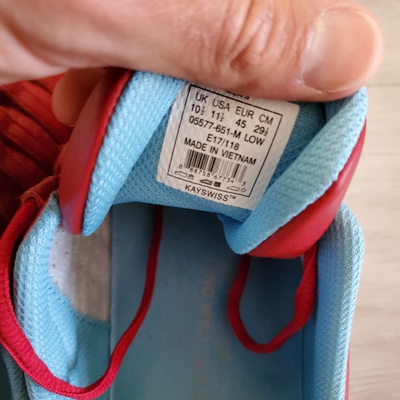 K-Swiss chili red leather sneakers - Picture 4 of 13